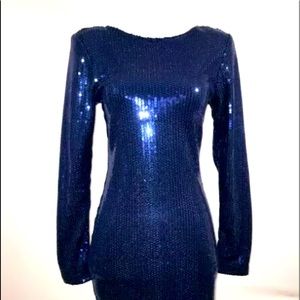 Dazzling Blue Sequin Bodycon